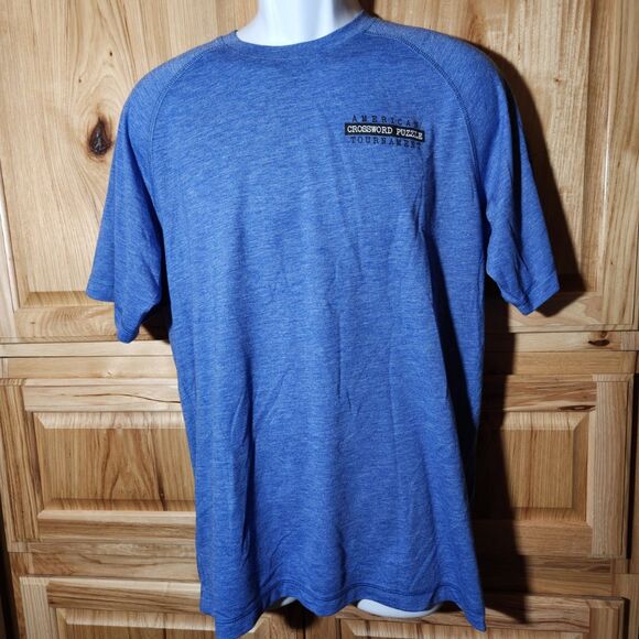 Sport-Tek Crossword Puzzle Shirt – Men’s Medium, Short Sleeve Tee, Word Game - Picture 1 of 3